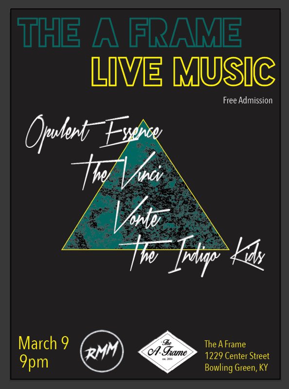 RevMusic_Media's tweet photo. Come on out March 9th to hear live music at the A Frame! 18 and up!! 🤘🏼👅 https://t.co/V9p79lmOgS