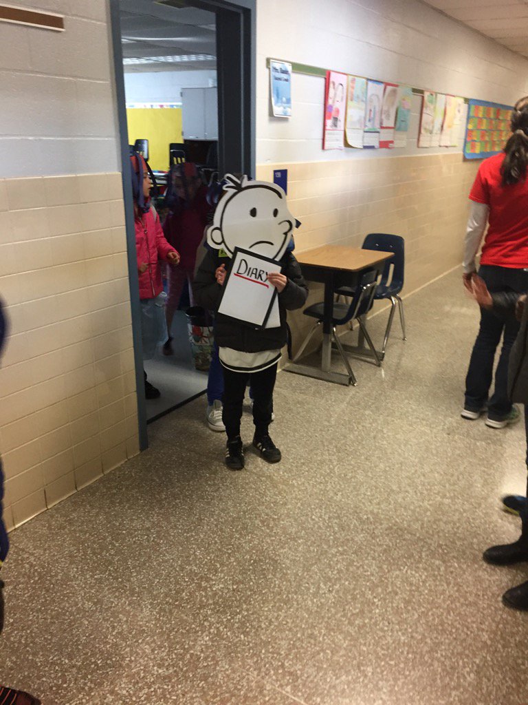 The Wimpy Kid made a visit to Ms. Rasdorf's room.
