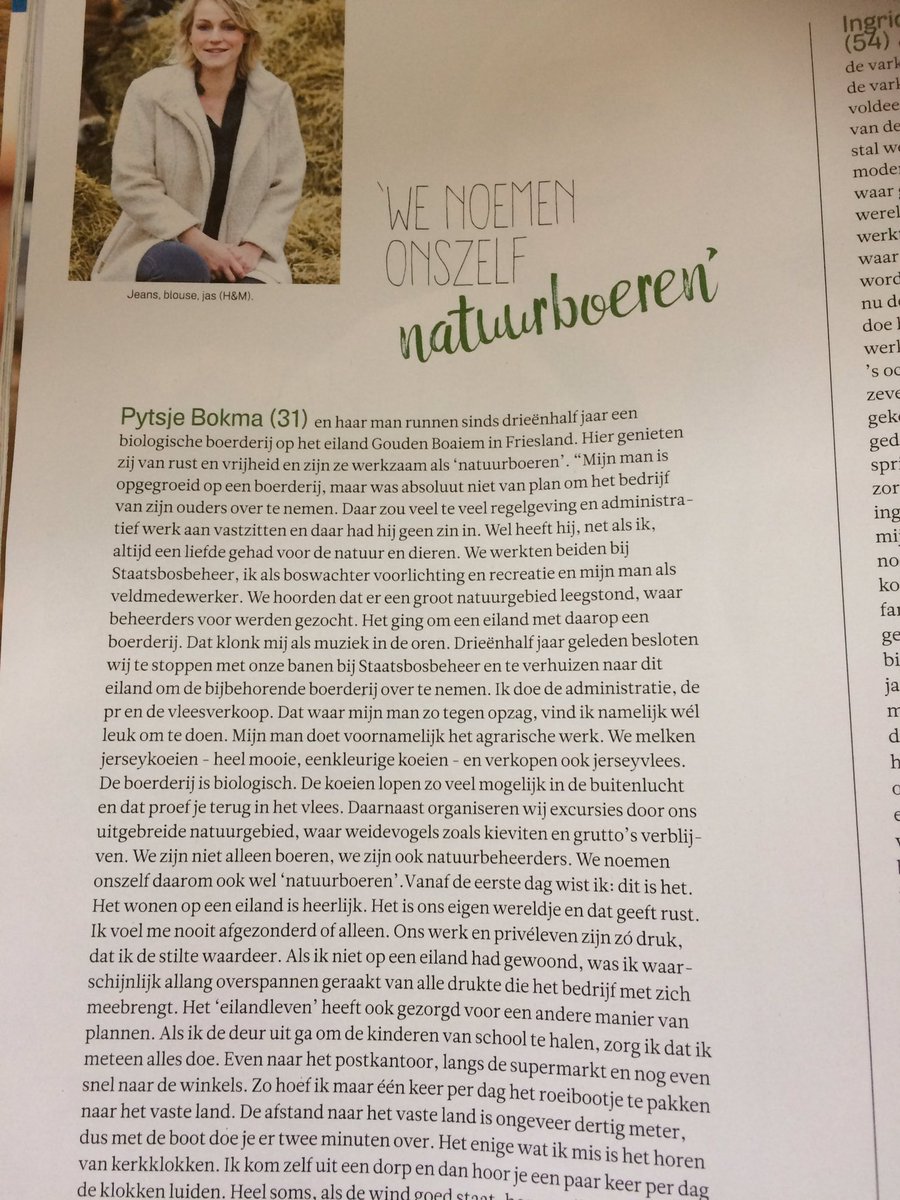 GoudenBoaiem's tweet photo. Ik sta in de #Margriet 👱🏻‍♀️#natuurboeren https://t.co/QBhaKT98Sf