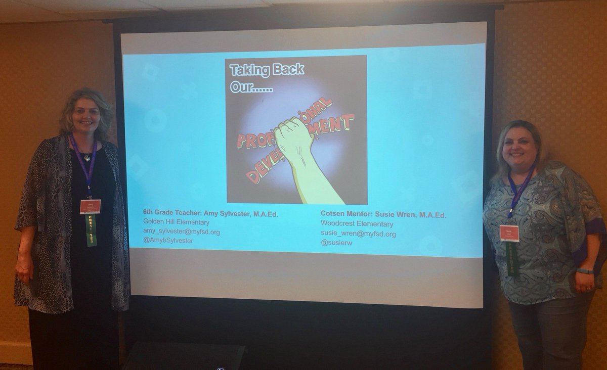 AmybSylvester's tweet photo. We did it @susierw! Great experience presenting with you. Representing @FullertonSD Learning by leading is fun! #Tlconference #followmylead https://t.co/NckfiqEiuN