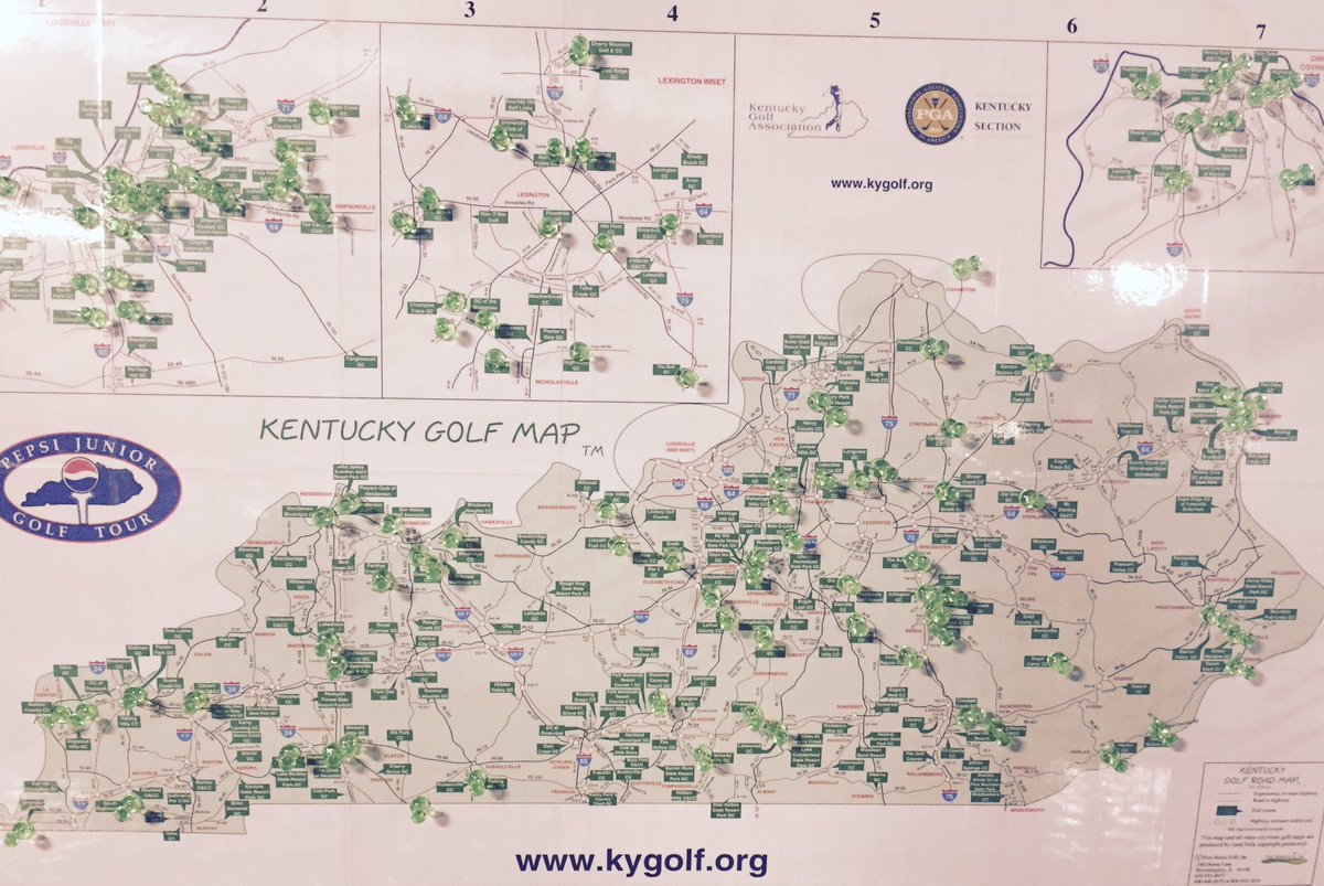 deverinc's tweet photo. We service golf courses all over KY. Each pin represents where we send technicians🔧. Call to schedule your annual tune 859-455-9586 option 3 https://t.co/Qdc3e7oOaI