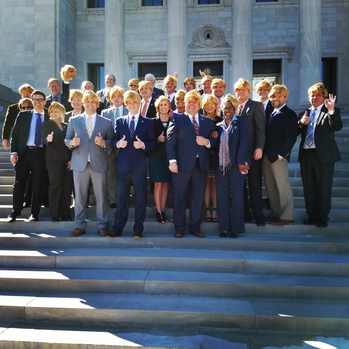 Some show their support by shaving their heads. We decided to go a different route... <a href="/GregStandridge/">Gregory Standridge</a> you're going beat cancer #bigly  #arpx