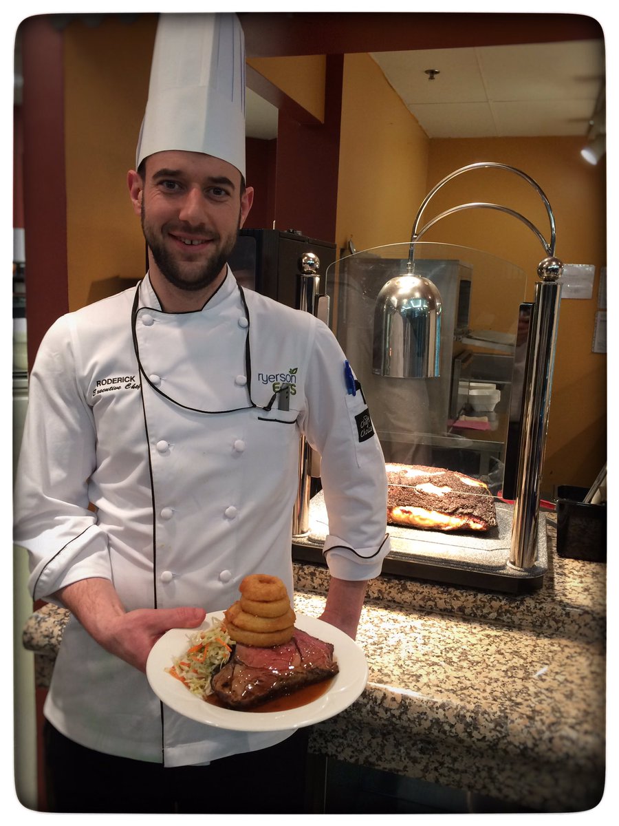 TMUEats's tweet photo. #ChefRod presents his delicious Coffee Crusted Carved Prime Rib for dinner tonight! #PremiumThursday #RUEats #PitmanDining https://t.co/yDVu2l8vYT