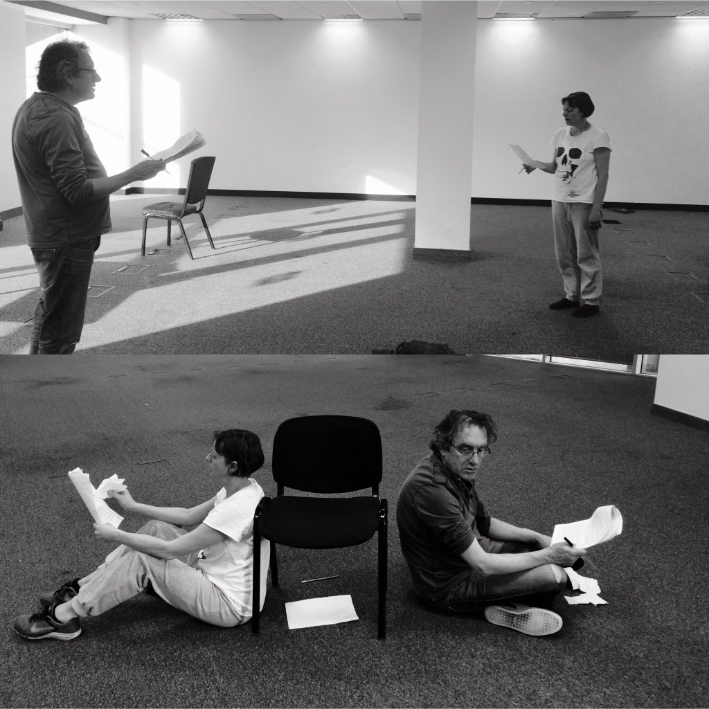 alexpcomedy's tweet photo. Second day of rehearsals, check out the open couple themselves! #TheOpenCouple @_StompingGround https://t.co/dwgHj2cBfC
