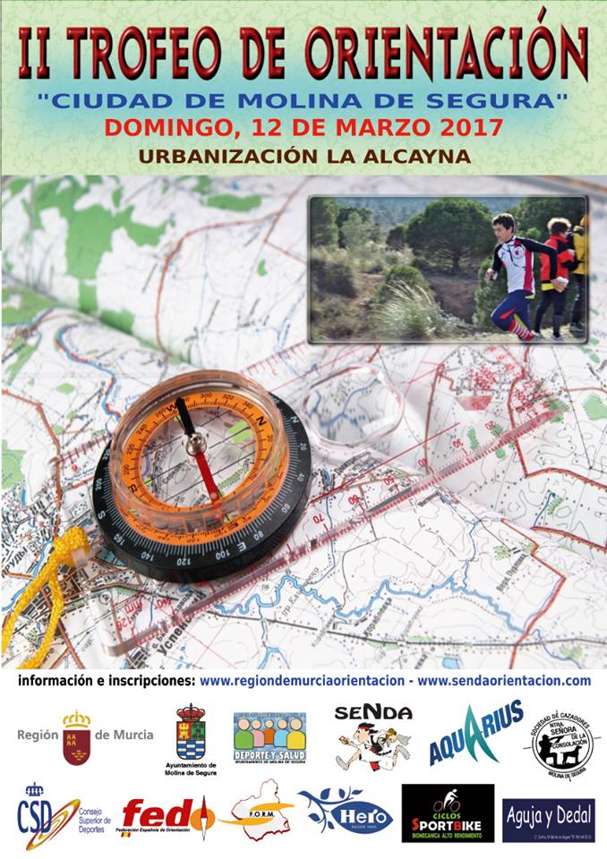 Senda_O's tweet image. II TROFEO DE ORIENTACIÓN CIUDAD DE MOLINA DE SEGURA #7LRMU2017 y FINAL Cto. Regional Escolar, 11 y 12 de marzo sendaorientacion.com/so/?p=2825