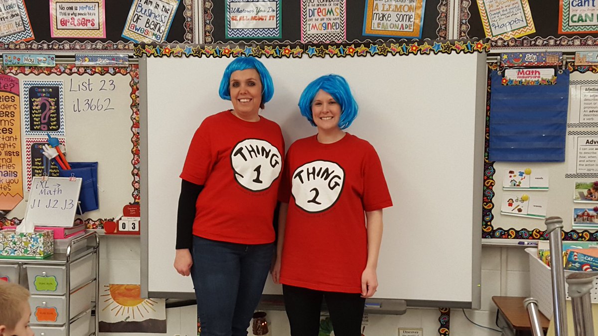 IWES2b's tweet photo. Thing 1 and Thing 2 came to visit today!#iwesraiders https://t.co/tYHclEE08n