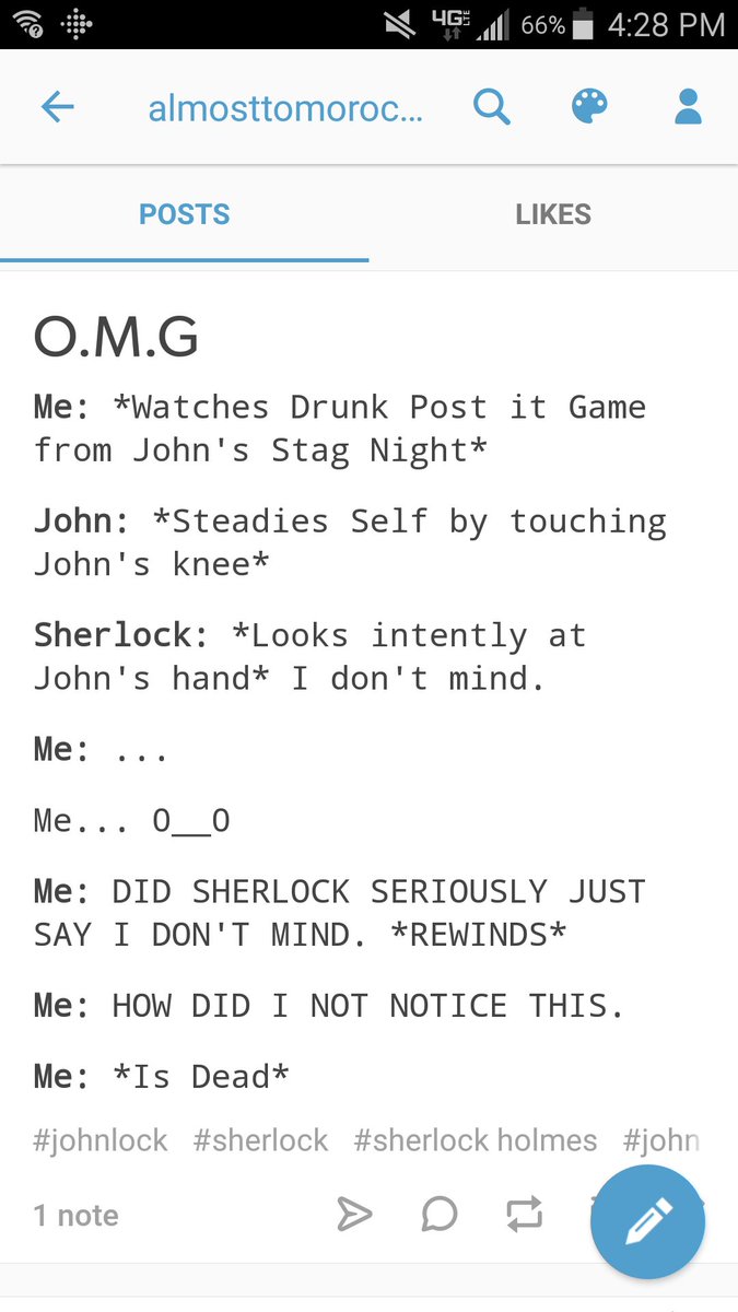 almosttomorocco's tweet photo. From my Tumblr. Will someone plz comfirm? I'm dying. Please. #sherlock #johnlock #anyoneplease https://t.co/2pCOZITYYB