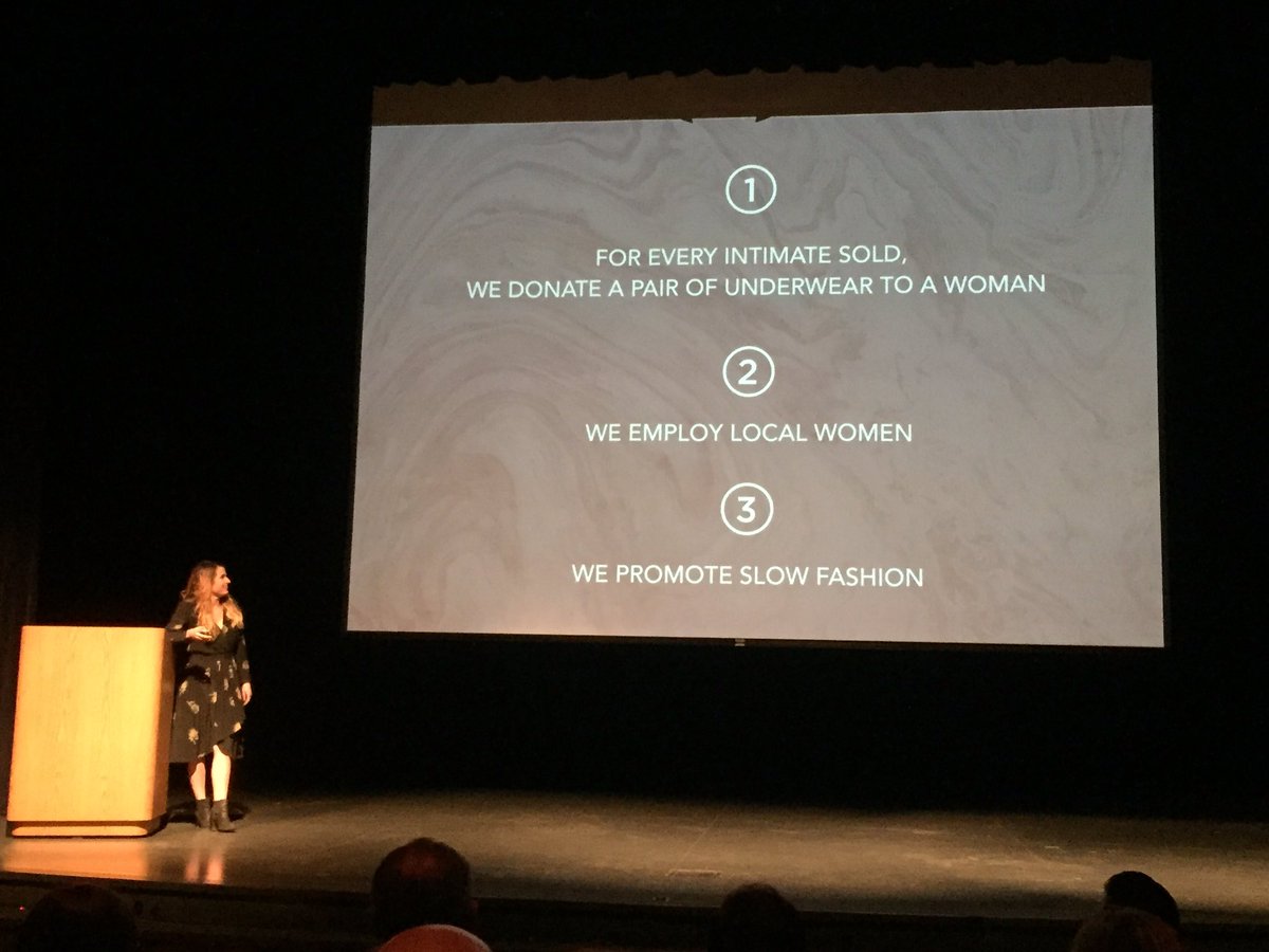 Darcey_Alt's tweet photo. Hayley Besheer from @MADI_Apparel sharing the 3 ways her company does good for the community at #ConquerForGood (AKA my boss is amazing!) https://t.co/5711jJnInL
