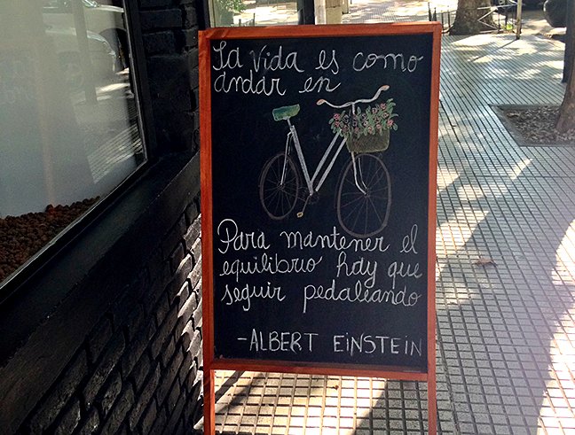mixellany's tweet photo. "Life is like riding a bicycle. To keep your balance, you must keep moving." β #AlbertEinstein #quote #BarSignOfTheDay via @Fedecuco https://t.co/CDrnfTopVf