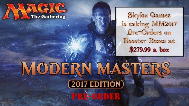 mm 2017 booster box Amazon.com: Magic the Gathering MTG: Modern Masters Booster Box (24 Booster  Packs) : Toys & Games
