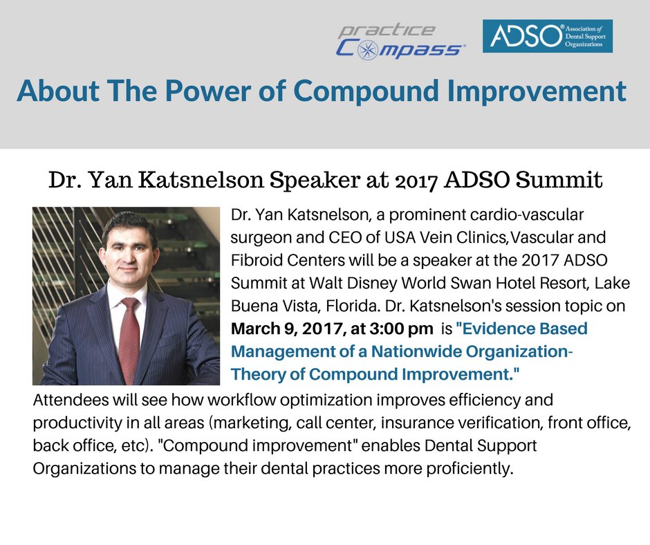 Dr. Yan Katsnelson Speaker at 2017 ADSO Summit "About The Power of Compound Improvement."
