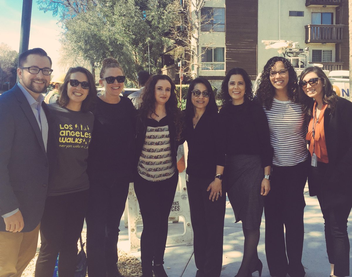 KSchulzEnginerd's tweet photo. Thrilled to celebrate .@MayorOfLA's #safesidewalksla with advocates .@AARP .@TreePeople_org .@LosAngelesWalks .@InvestinPlace https://t.co/WOsJt1mLGM