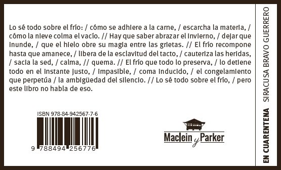 SiracusaBG's tweet photo. Lo sé todo sobre el frío: cómo se adhiere a la carne, escarcha la materia, cómo la nieve colma el vacío. #EnCuarentena #Poesía #Invierno ❄️🖤 https://t.co/G5p62ZZ5Iw