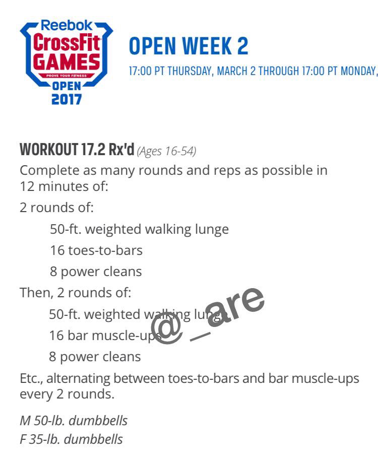 _ARE's tweet photo. #CrossFitGamesOpen2017 https://t.co/8XtPJrWtK9