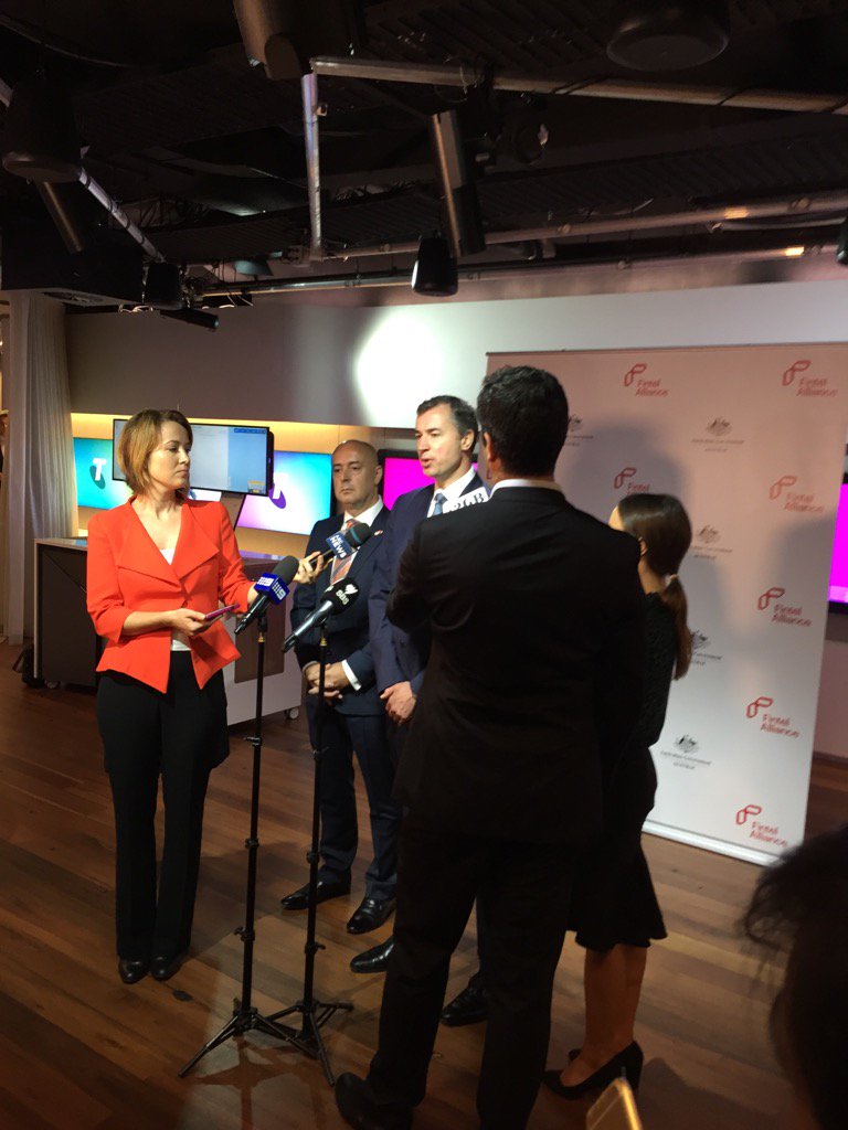 AUSTRAC's tweet photo. .@MichaelKeenanMP and @AustracCEO speaking to media at #FintelAlliance launch https://t.co/Xc1HyEDYDd