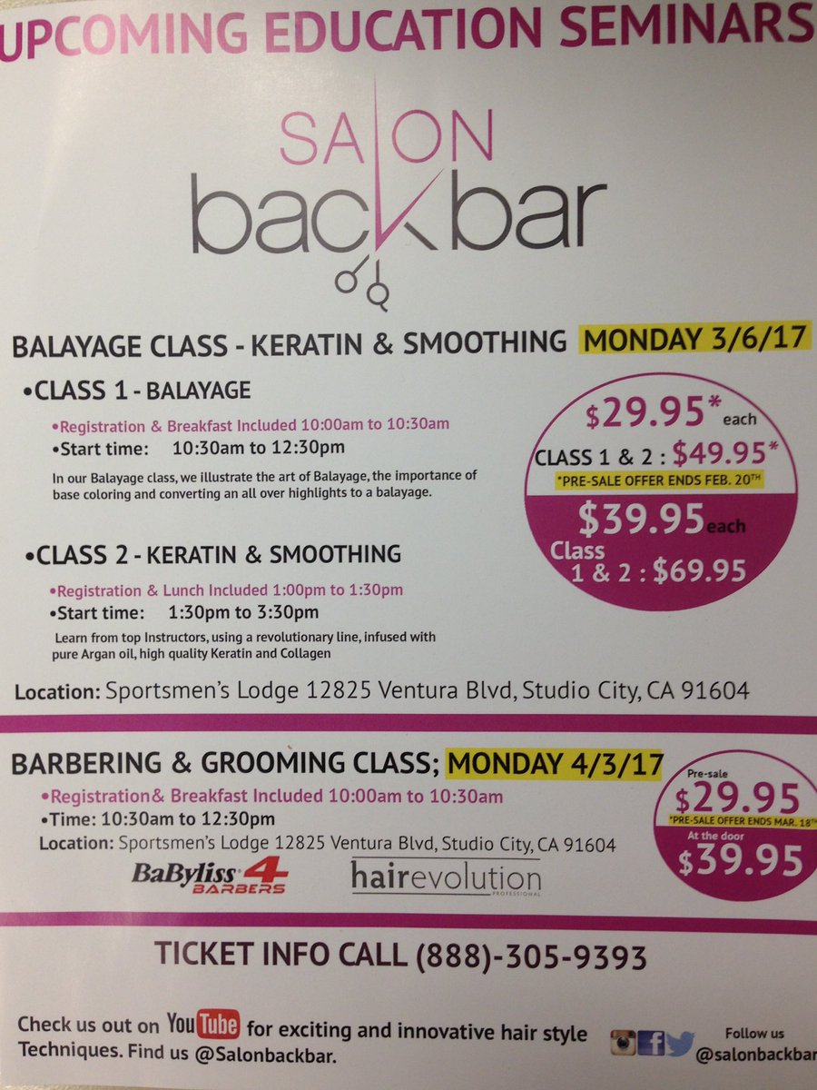 salonbackbar's tweet photo. Don't forget to register for our balayage class on Monday March 6 $39.95. #salonbackbar provides breakfast, excellent training and community https://t.co/k1HEHGGfOY