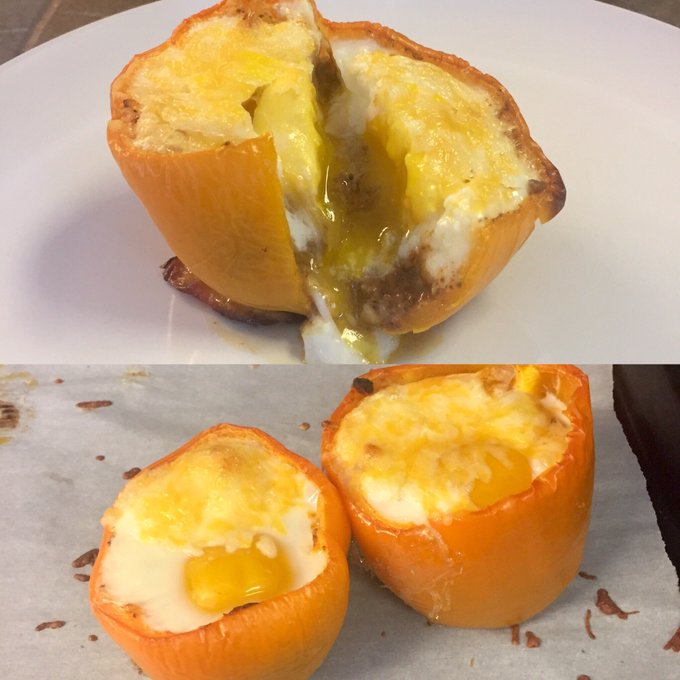 Made stuffed bell peppers this morning with a baked egg. It was so tasty! https://t.co/R59vbh7d1M<a href="/tag/inprogress"class="tags"><span>#inprogress</span></a><a href="/tag/metalwork"class="tags"><span>#metalwork</span></a><a href="/tag/broze"class="tags"><span>#broze</span></a>