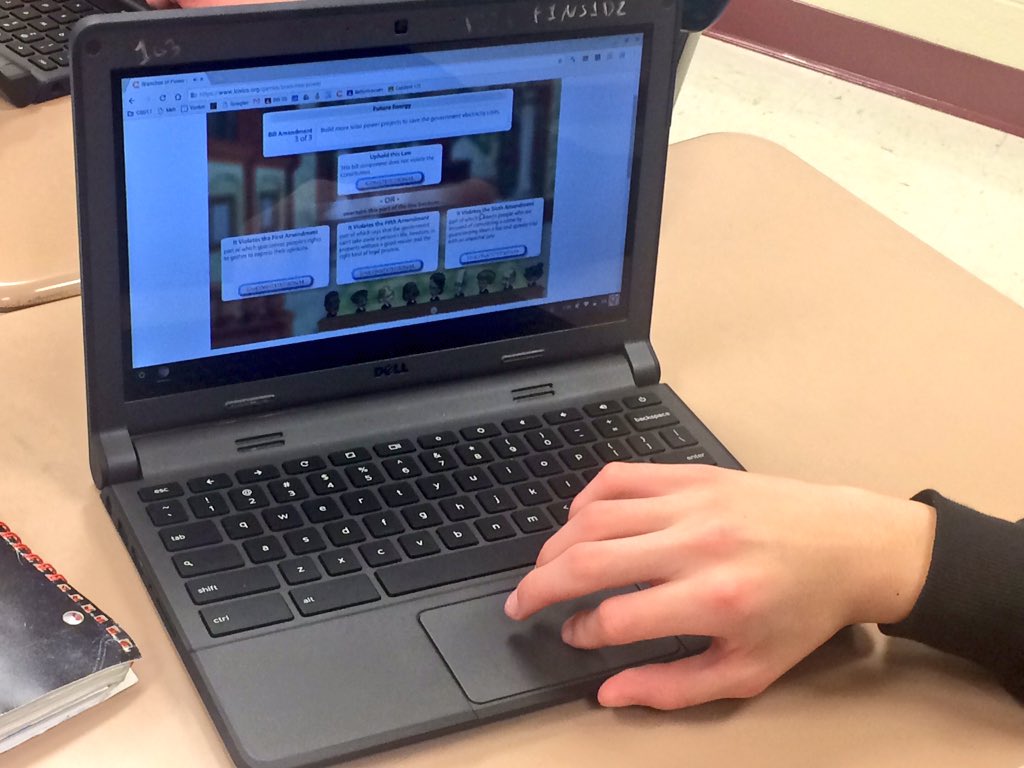 kimberly_yonker's tweet photo. It's fun seeing students so engaged in balancing the jobs of the branches of govt in @icivics #BranchesOfPower #ChannahonPride #silentclass https://t.co/P4UTXgWVlg