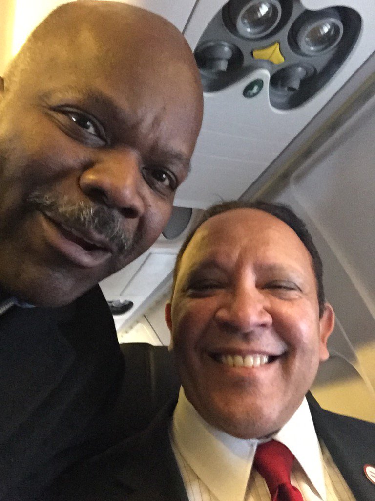 #Differencemakers. Ran into National Urban League President Marc Morial on flight to St. Louis!