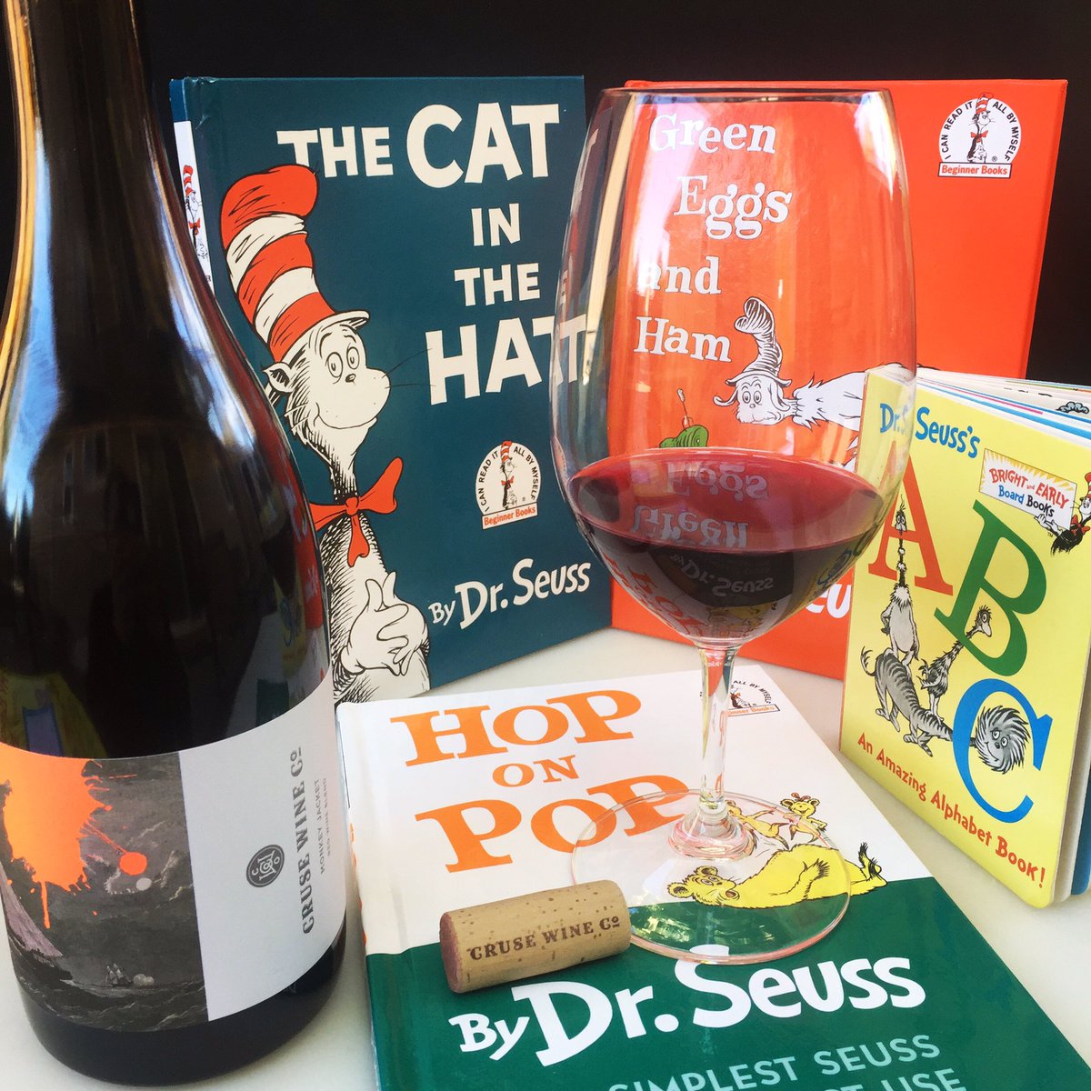 _drazzari's tweet photo. #ReadAcrossAmerica #DrSeussDay @crusewine #MonkeyJacket #valdiguie #tannat #fieldblend notes of cranberry, violets and cherry popsicle https://t.co/q4VaoTkYja