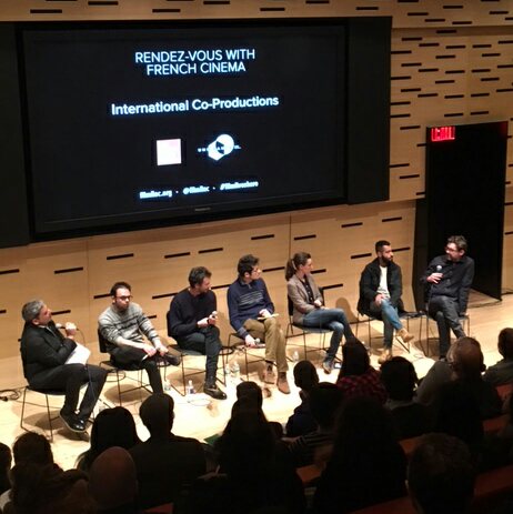 French_InMotion's tweet photo. Please welcome on stage  @Eug @partslaborfilms @KillerFilms Nathan Silver, Gaelle Mareschi and Justin Thaurand #rendezvouswithfrenchcinema https://t.co/1jMUXZaQLG