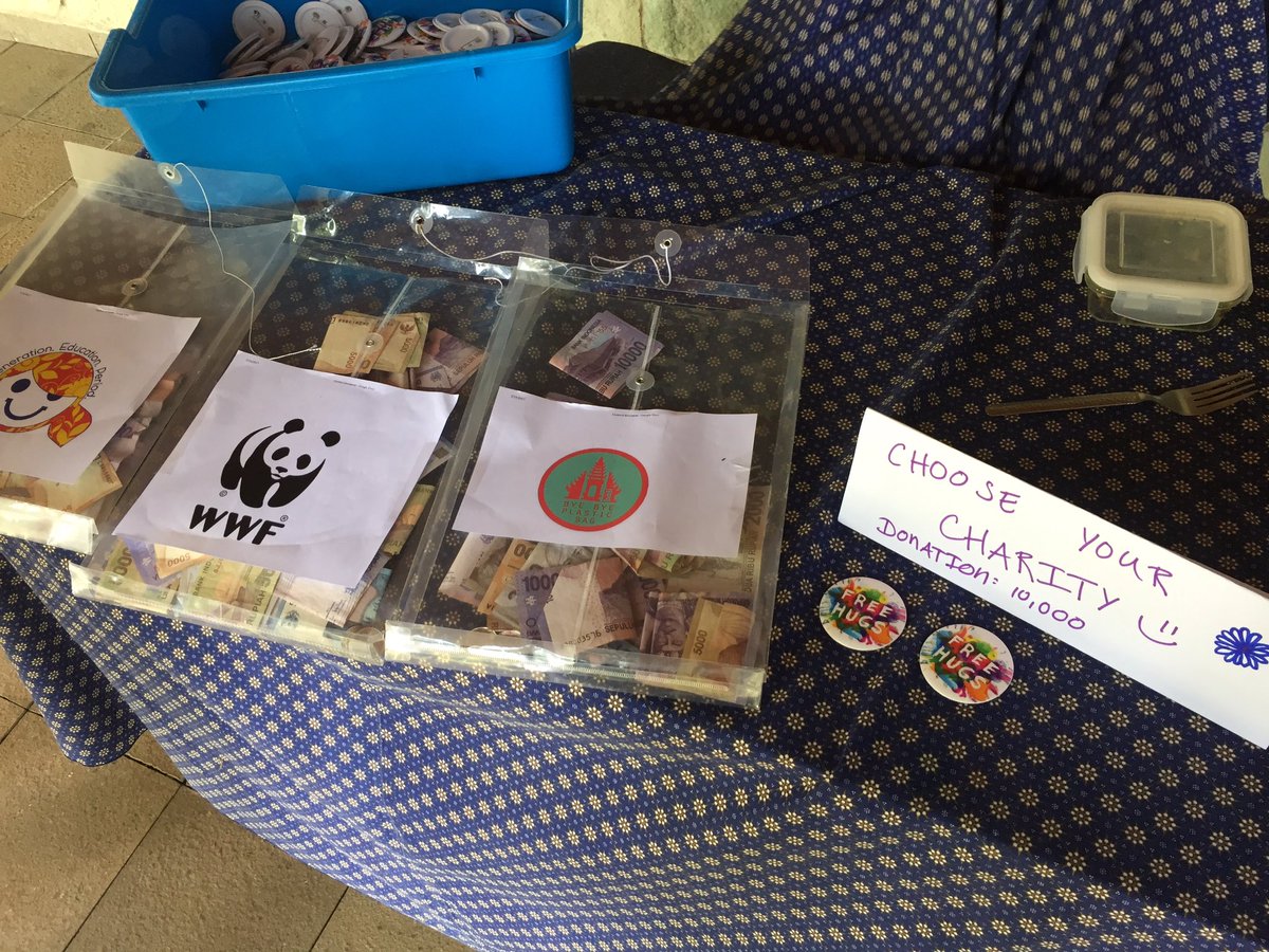 D_Machacek's tweet photo. @BBPB_bali @MSNagaNaga Middle School JIS students raising money for their favorite charities. #msjis #jisedu https://t.co/4Tgr7M0QbK