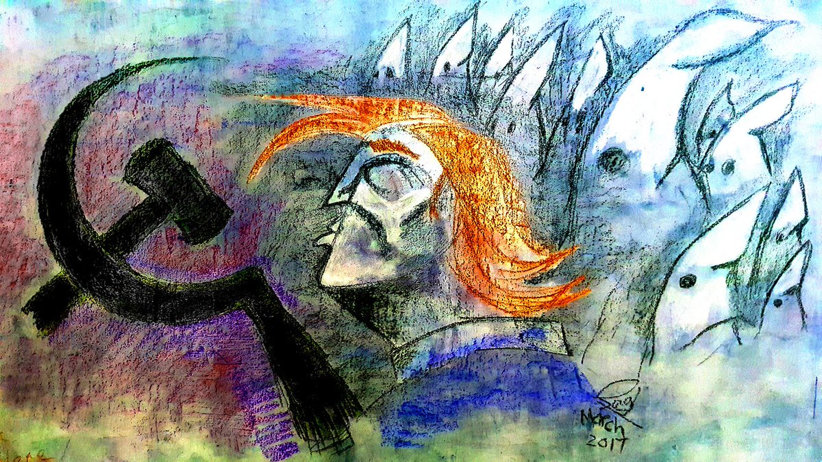 heterodoxium's tweet photo. Directions (chalk -inverted) #chalk #drawing #politics #trump #news #resist #hammerandchisel #saadstudio #resistance #russiaconnection https://t.co/dMtmb5AFMW