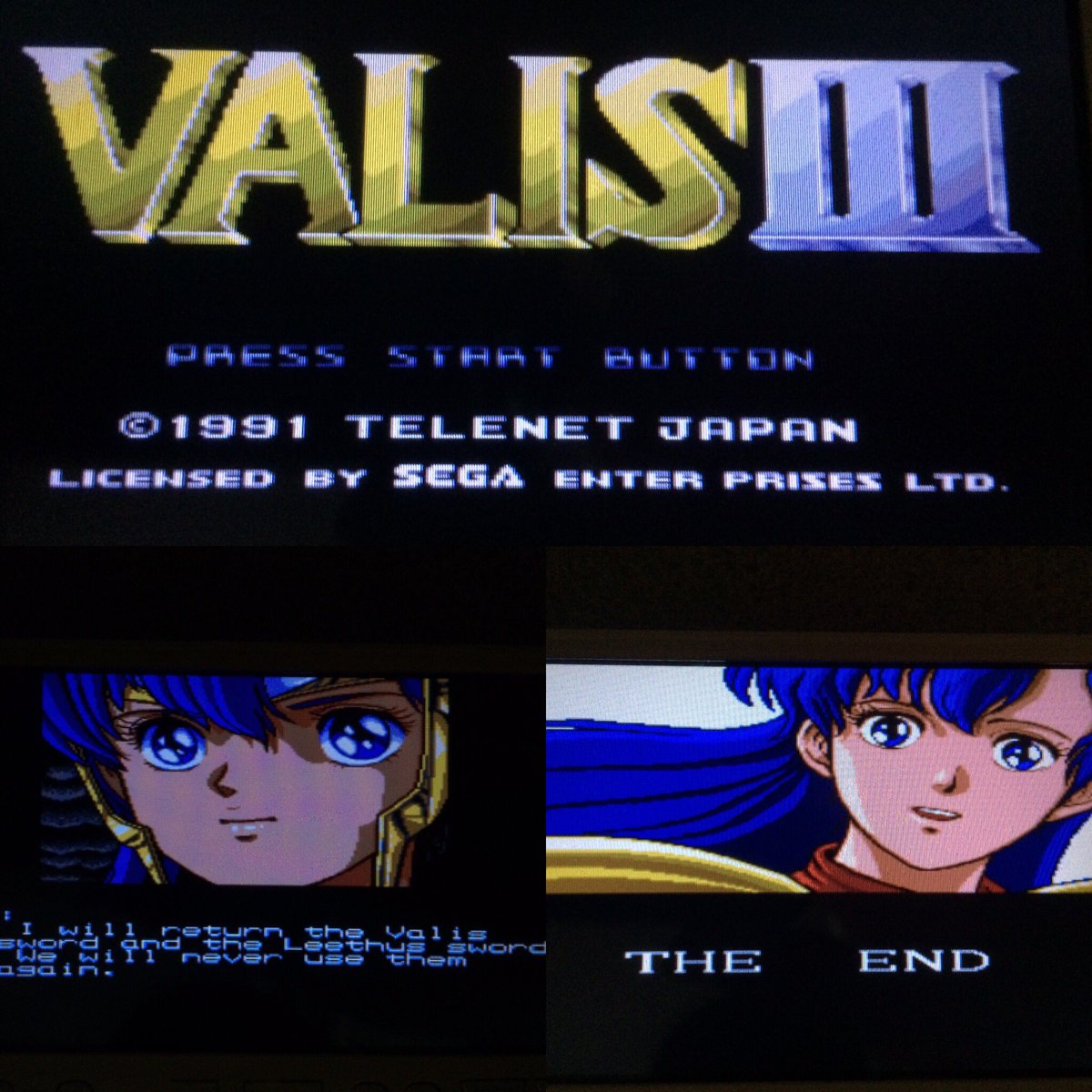 SelfDestructow's tweet photo. Scratching the 4th game off the #CCABC list. Fun game, not too hard. Last boss was tough though. #Sega #Genesis #Valis3 #ValisIII #Valis https://t.co/mGB2RWmgbD