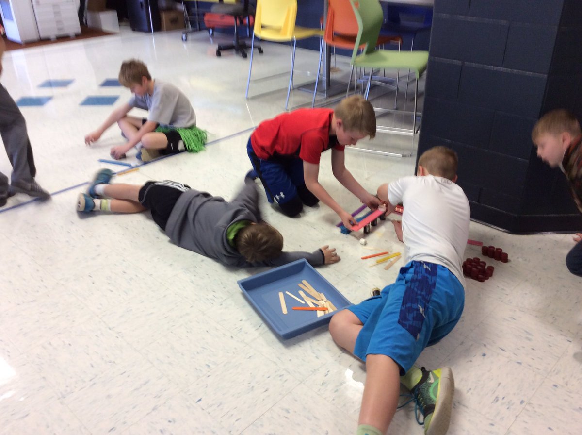 LeadersReaders4's tweet photo. Designing and building a catapult to launch a marshmallow. How far will it go? #STEM https://t.co/cNDwDuJpDB