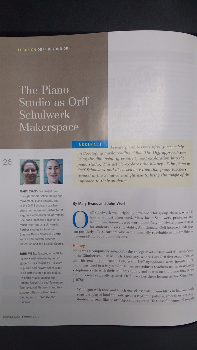 SRESMusic's tweet photo. Get your youngest students improvising and composing in private lessons- check out this new article Mary Evans and yours truly! #musedchat https://t.co/PMoNZxXJKD