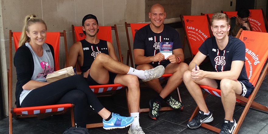 Sydney_Library's tweet photo. The sun's out again (well it was for a minute). Grab a deck chair to air your muddy toes and have a chat.
#usydoweek #FisherLibrary https://t.co/SACAWrto01