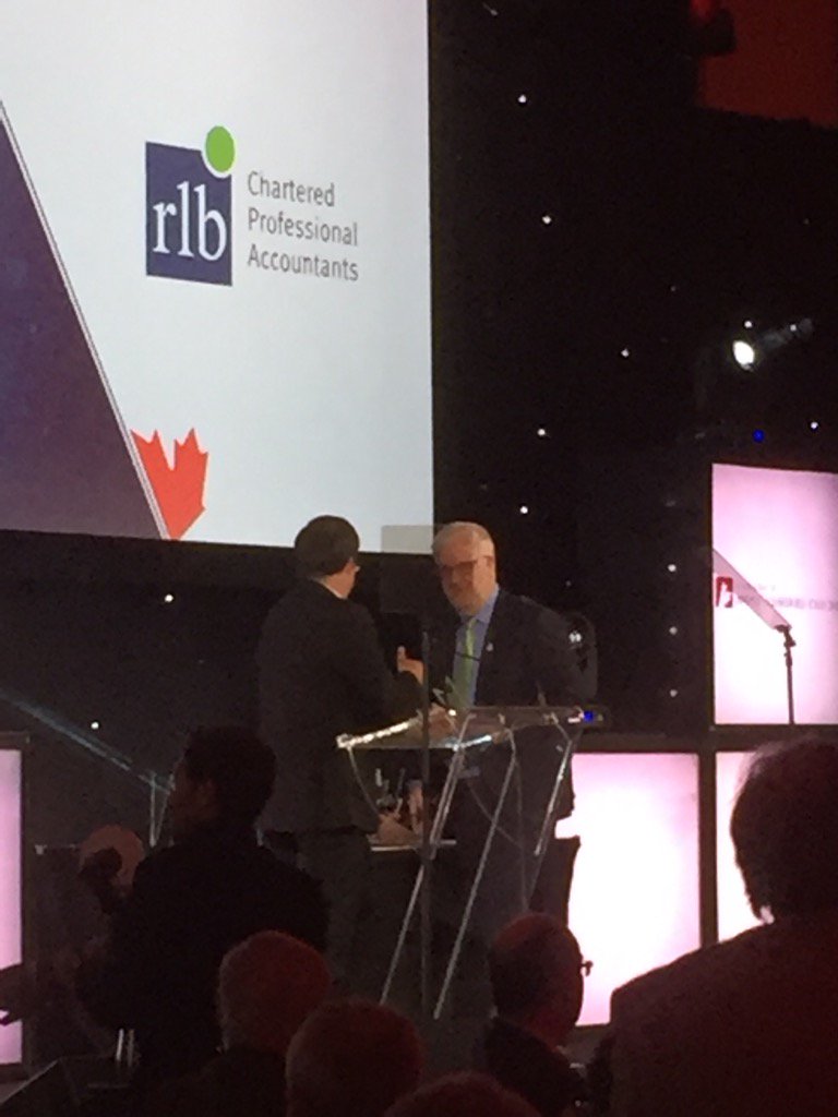 MurrayKnowsNPOs's tweet image. @RLBLLP's @billksays receiving Canada's Most Admired Corporate Culture Award! #RLBisAwesome
