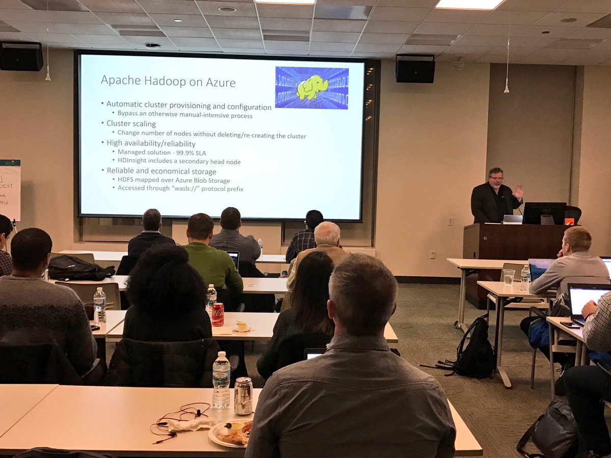 chicagodevnet's tweet photo. Thanks @DavidGiard for the #lightningtalk on Big Data in Azure! #dotnet #chidev #azure https://t.co/umdEtfoeiz