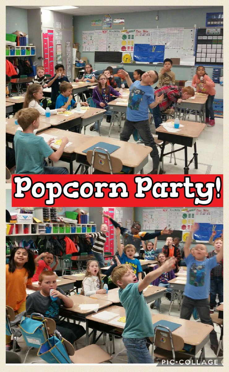 Laura_Smith1230's tweet photo. Thank you @ReachGes for supplying our Popcorn Party! #guildgators #2ndgrade #popcornparty https://t.co/6p3aHzKtl1