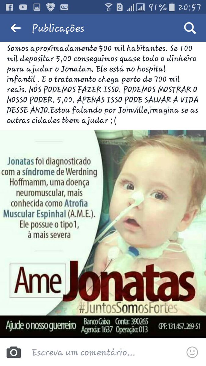 rohmoreira93's tweet photo. #juntossomosfortes divulguem ai gente, vamos ajudar o Jônatas. Agradeço desde já obgd 🙏😇 https://t.co/sLaPXcyqZo