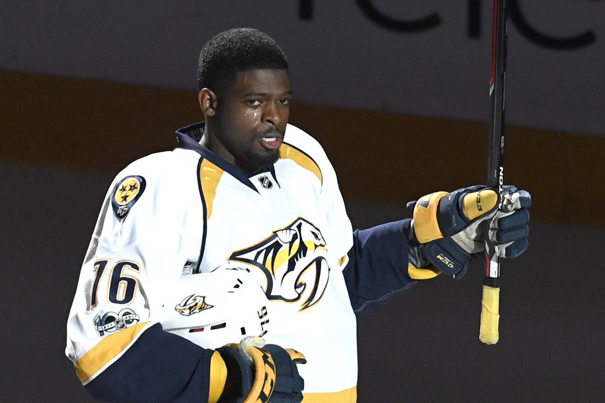 BernardBrault's tweet photo. Les larmes - tears for #PKSubban @PKSubban1 @CanadiensMTL @PredsNHL https://t.co/GubWGdugSA