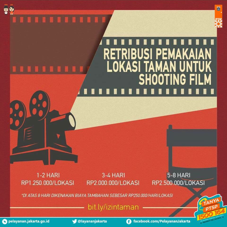 PtspJembatan5's tweet photo. Pagi tuips, yg mau shooting film bisa cek persyaratan dibawah ini ya. Salam SETIA #MelayaniJakarta @PTSP_KecTambora https://t.co/NebsFXdMaq