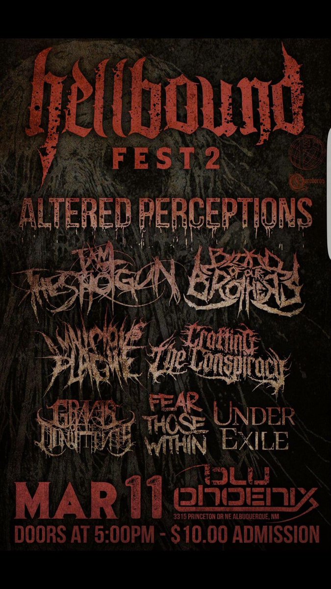 AltPerceptions_'s tweet image. Albuquerque we're playig Hellbound Fest! Who will we be seeing there?!