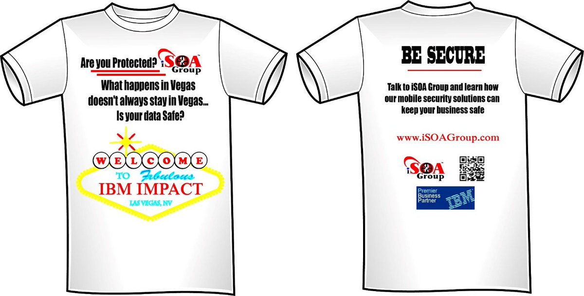 iSOAGroup's tweet image. #ThrowbackThursday to iSOA’s 2013 #ibmimpact t-shirt. Wondering what we’ll be wearing at #ibminterconnect 2017? Stop by PED 272 to find out!
