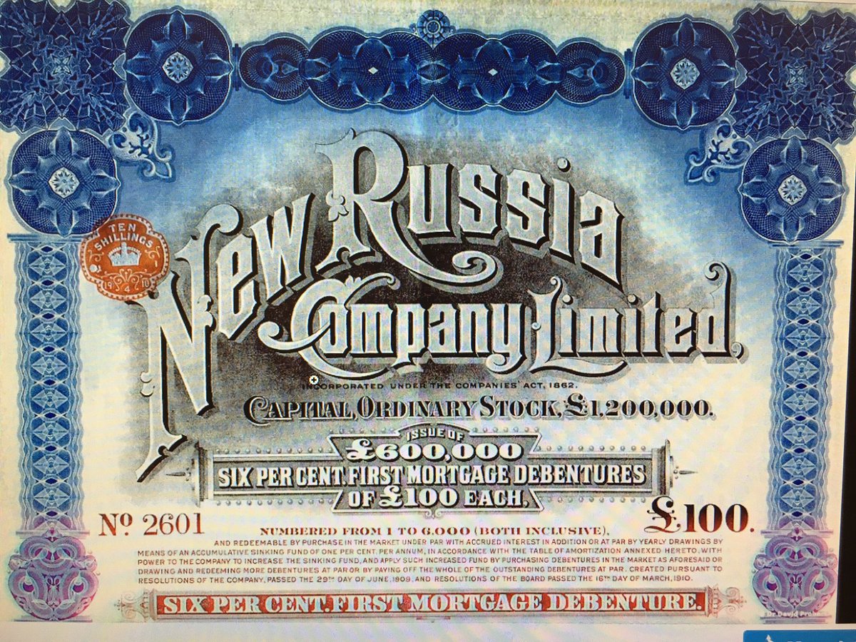 hamtramck's tweet photo. Finally got to the bottom of what @RealDonad_Trump is up to in #Russia #tenshillings #stockCertificate https://t.co/PqsYKdKOc9