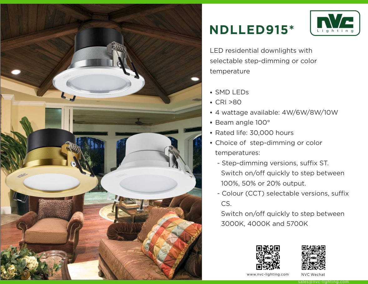 #NVCPRODUCT Residential downlight with selectable CCT or step-dimming.
More details, please enter: nvc-lighting.com/proInfo.aspx?i…