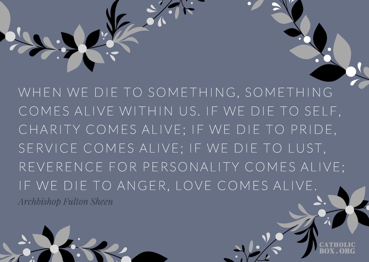 catholic_box's tweet photo. We hope you die........ to yourself ;) #Archbishopfultonsheen #Lentday2 #dietoyourself https://t.co/ll9ZmJq6Fe