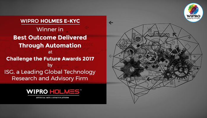 Wipro's tweet photo. Our #eKYC solution awarded for ‘Best Outcome Delivered Through #Automation’ at ISG’s #ChallengeTheFutureAwards. https://t.co/MfeoIqjZwG https://t.co/cMY6dQQkXa