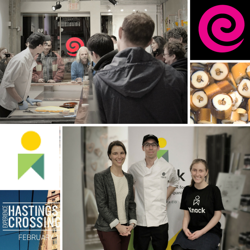 WishingTreats's tweet photo. This wknd we got to host part of @HXBIA CRAWL with our friends @Knackworks_ &amp; discuss the great work Knack is doing in the #DTES. #sweet :) https://t.co/QLSWhXrHHB