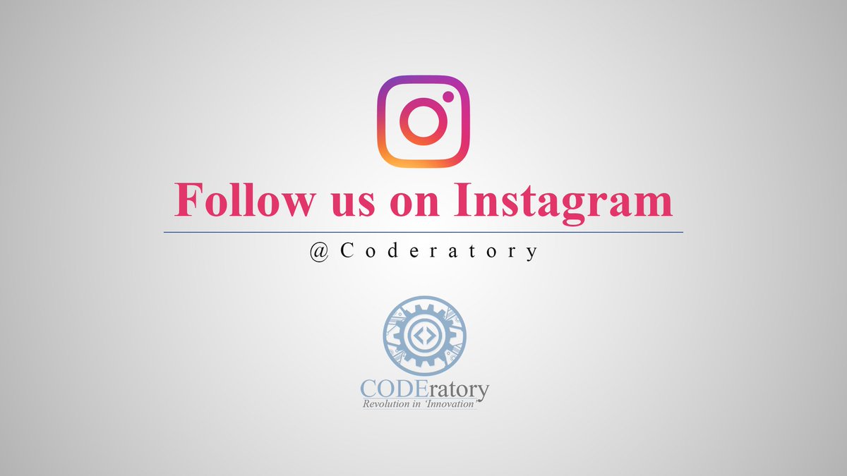 Coderatory's tweet image. Follow Us On Instagram:
@ Coderatory

#Coderatory #Instagram 🙂