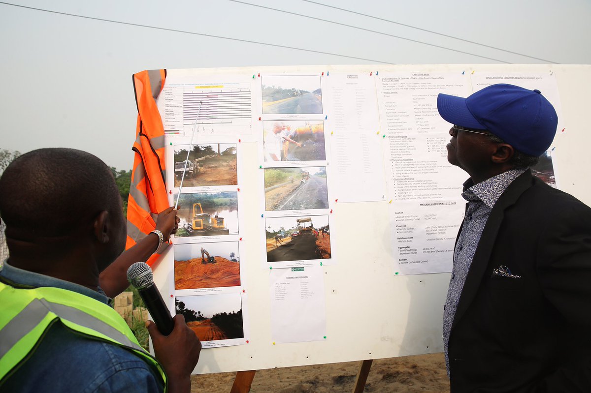 6. The ongoing  Construction of Yenegoa - Okaki - Kolo road being handled by Enerco Nigeria Limited. #FasholaSSTour