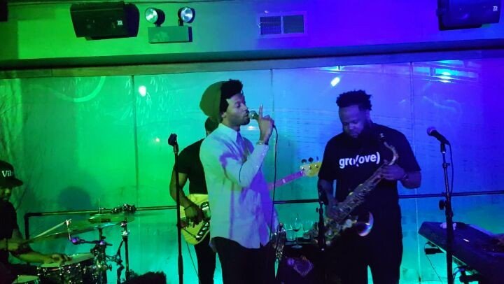 CB_Radio82's tweet photo. @SamTrump performs his original song "Brother" with @JeffGibbsMusic!
:
:
:
#LetsGrowGroove #JeffGibbsQuartet #SamTr… https://t.co/6AtKnl6RBW