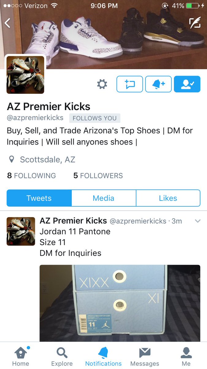Chrisvictors3's tweet photo. follow @azpremierkicks they got heat for good prices and will sell your shoes for you! https://t.co/rZSwiFgmgV