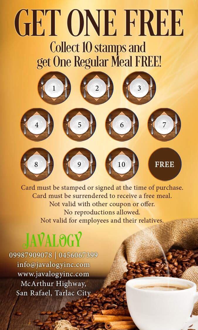Javalogy_Coffee's tweet photo. Get yours for FREE @Javalogy_Coffee #JAVALOGY #COFFEEShop #Restaurant #MusicLounge #Stamp Cards https://t.co/32pbE1CdBw