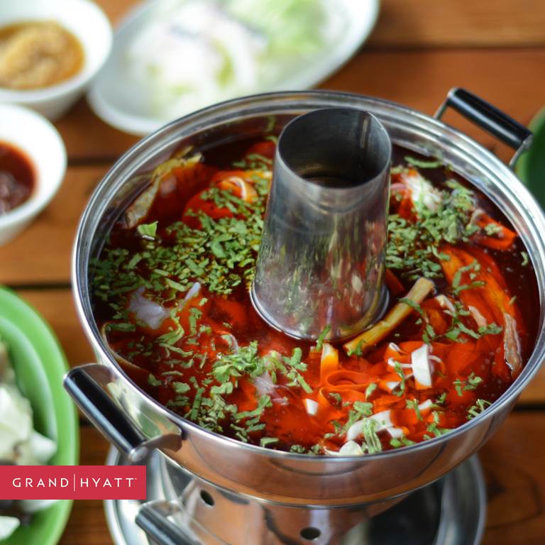 GrandHyattMum's tweet photo. #SimmeringSunday with our hotpot specials at the pagoda, China House. For reservations call: 7045950140 https://t.co/NzOR4PqmjU